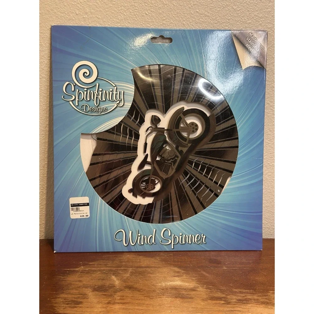 Spinfinity Motorcycle Large Stainless Steel Wind Spinner 12